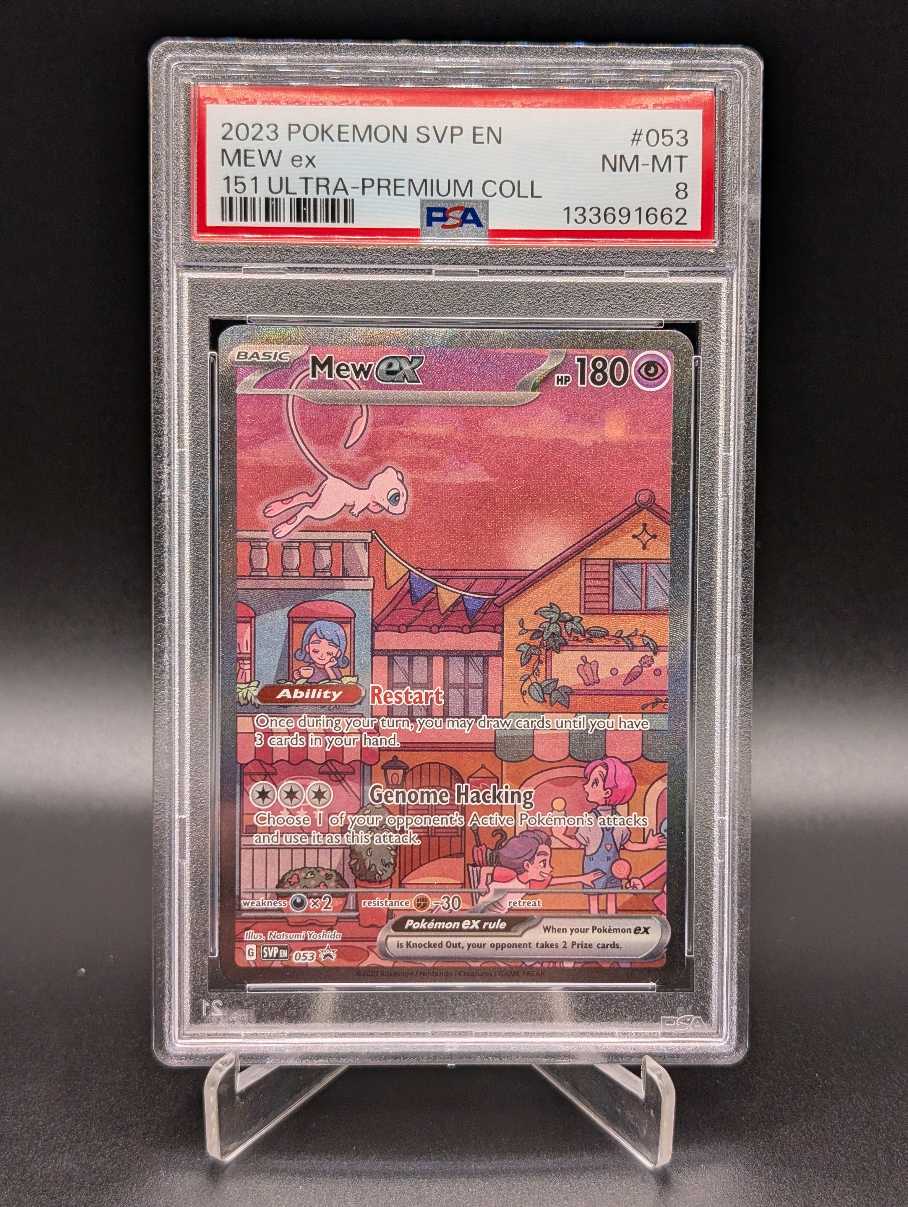 Mew ex - 053 - SV: Scarlet & Violet Promo Cards (SVP) PSA 8