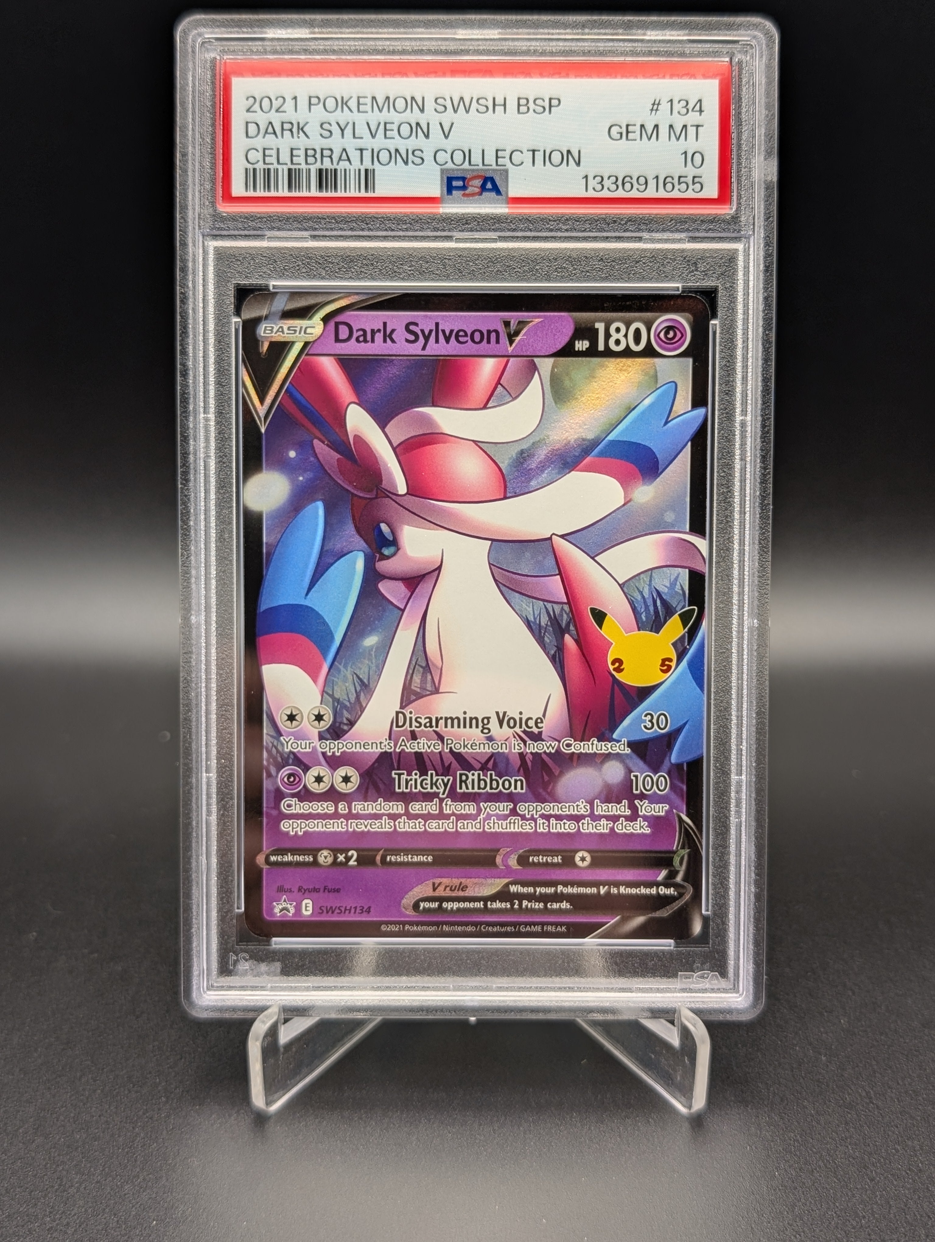 Dark Sylveon V - SWSH134 - PSA 10 GEM MT