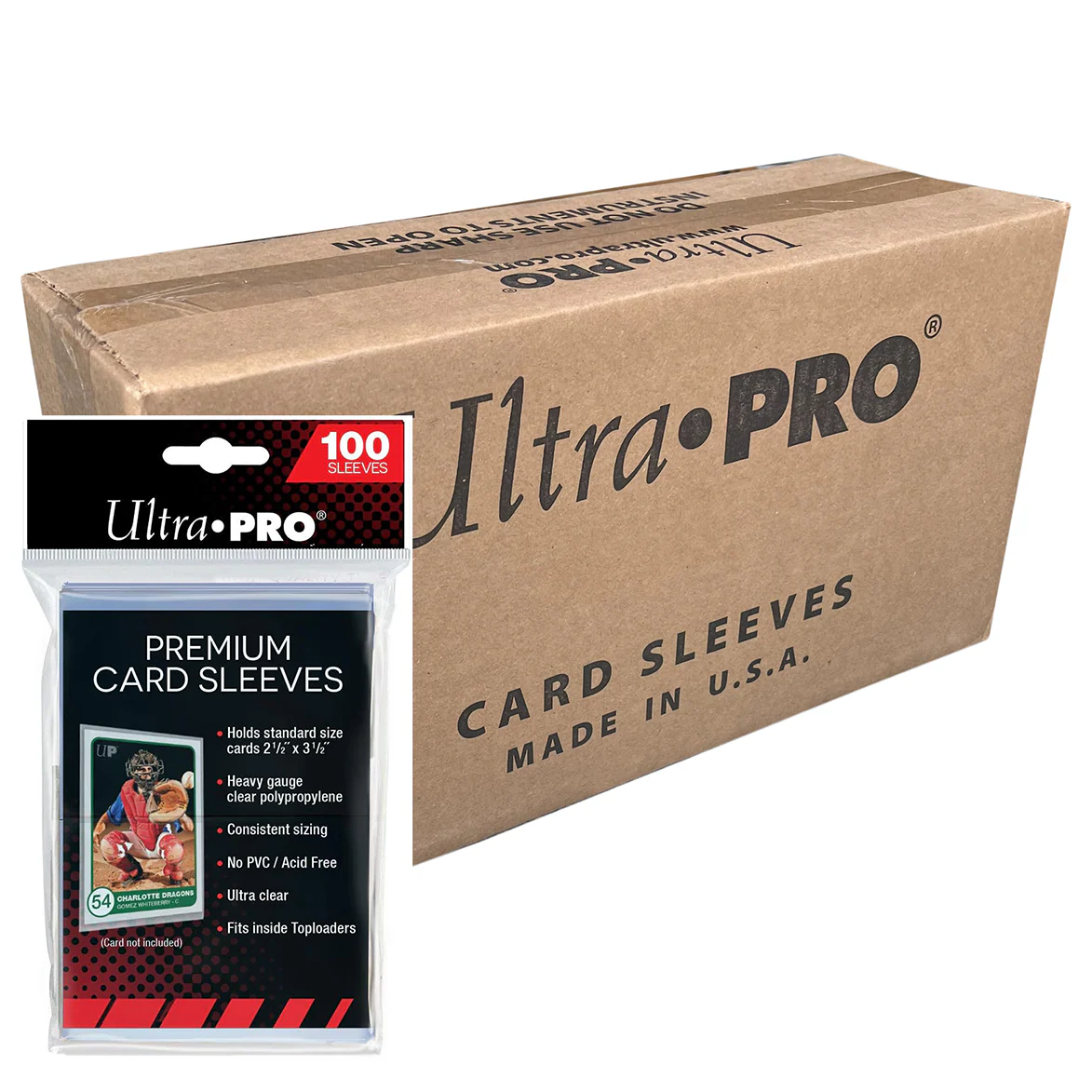 Ultra Pro PREMIUM Soft Card Penny Sleeves MASTER CASE (10,000) Sleeves 100 Packs