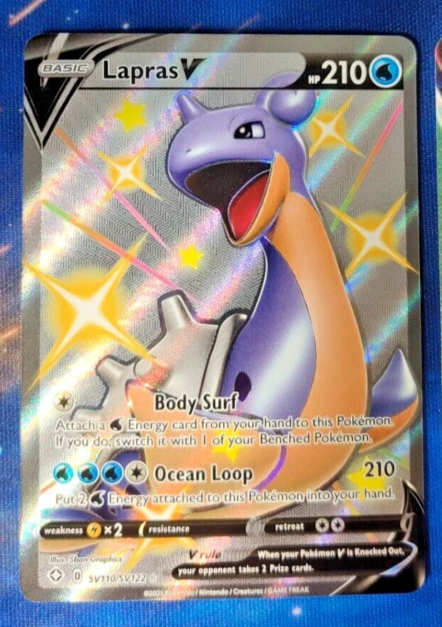 Lapras V & Lapras VMAX 2 Card Lot - Pokemon TCG Shining Fates! NM!