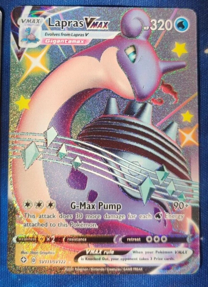 Lapras V & Lapras VMAX 2 Card Lot - Pokemon TCG Shining Fates! NM!