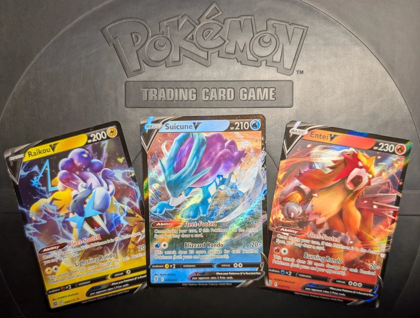 Suicune, Raikou, Entei - Legendary Beast Ultra Rare - 3 Card Pokemon Set