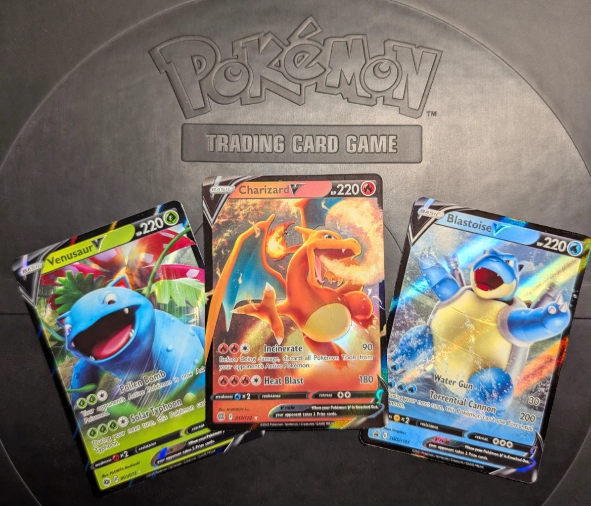 Charizard Venusaur & Blastoise Pokémon Cards 3 Card Set
